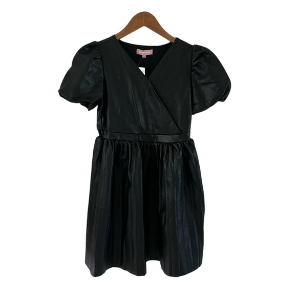 New! BCBG Girls Short Sleeves Black Dress sz 12 - Picture 1 of 9